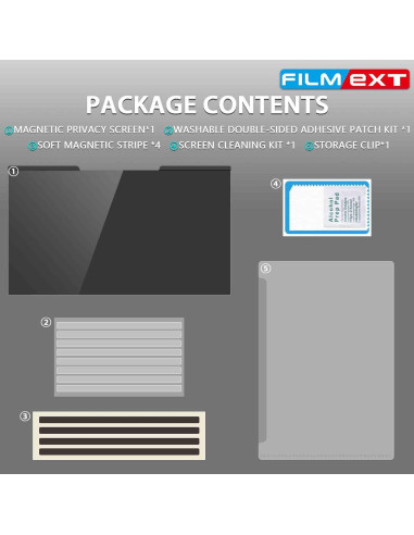 Pantalla de Privacidad Magnética FILMEXT 14" 16:10 Anti-reflejo