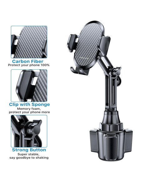 Soporte para teléfono de coche Miracase 2025 ajustable negro