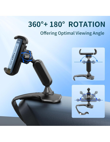 Soporte para Teléfono Móvil de Coche NADRQQE Negro 4-7"