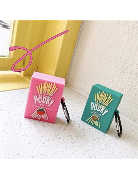 Funda de Silicona Rosa para AirPods 1/2 - Diseño Galleta