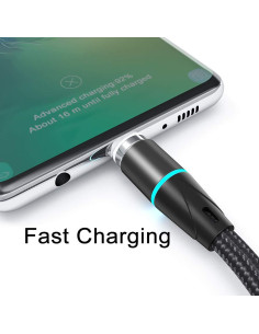 Cable de Carga Magnético N. NETDOT 30.48cm 18W USB-C y Micro-USB 2