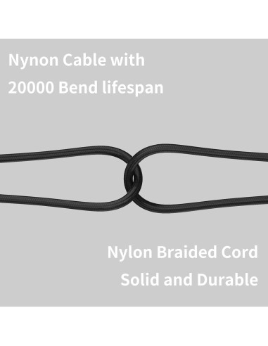 Cable de Carga Magnético USB C 100W CNakdDG 1m/2m/2m Negro