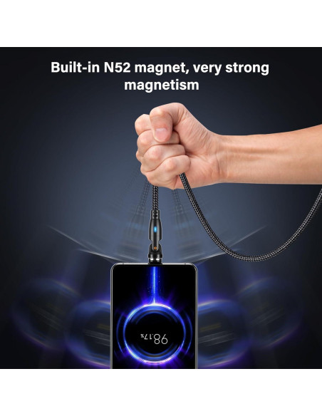 Cable de Carga Magnético VAFOTON 3-Pack 1.0m+1.0m+2.0m 18W