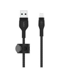 Cable USB A a Lightning Belkin 2M Trenzado Negro MFi