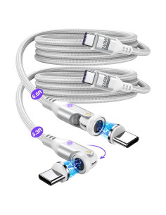 Cable de Carga Magnético USB C A.S Gen3 240W 1m/1.8m Blanco