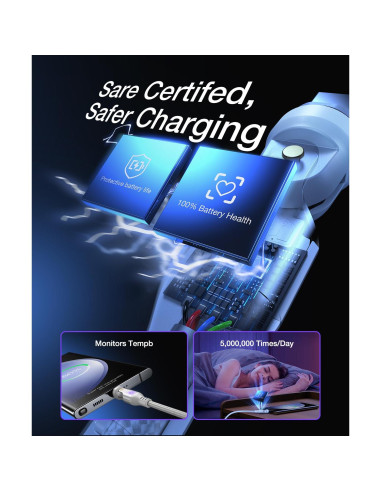 Cable de Carga Magnético USB C A.S Gen3 240W 1m/1.8m Blanco