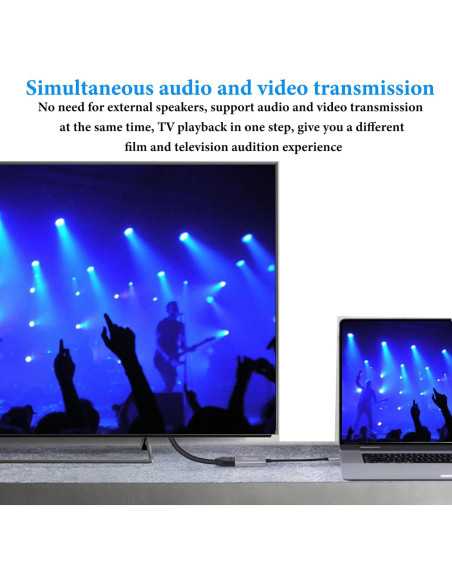 Adaptador USB C a HDMI 8K WinRaybot - 18g, 16.5x10.2cm Adaptador USB C a HDMI 8K WinRaybot - 18g, 16.5x10.2cm