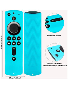Funda de Silicona Azul Brillante para Control Remoto Firestick 2
