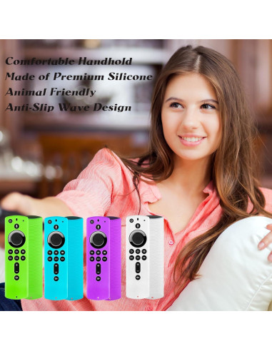 Funda de Silicona Azul Brillante para Control Remoto Firestick