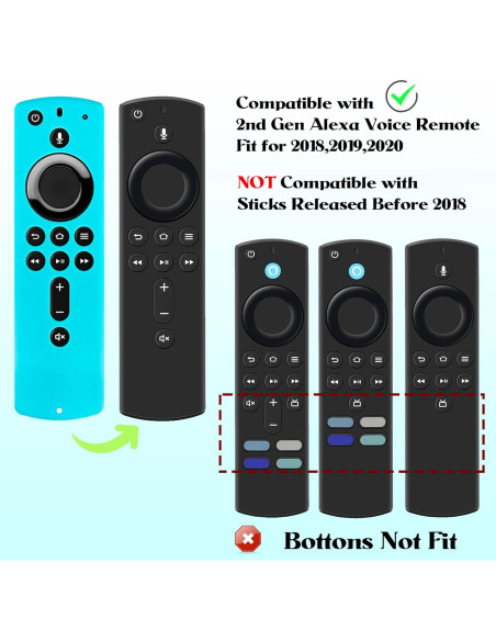 Funda de Silicona Azul Brillante para Control Remoto Firestick