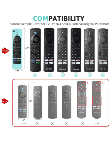 Funda de Control Remoto Silicona SOTATOO Brillo Azul Verde