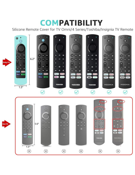 Funda de Control Remoto Silicona SOTATOO Brillo Azul Verde