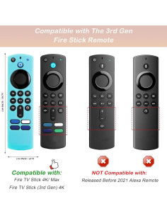 Funda de Silicona Antideslizante Azul para Control Remoto Firestick 4K 2