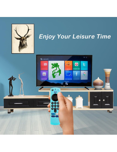 Funda de Silicona Antideslizante Azul para Control Remoto Firestick 4K