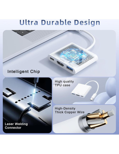 Adaptador USB C a HDMI 4K 100W Dongguan Lijie - 3 en 1