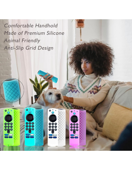 Funda de Silicona Antideslizante Azul para Control Remoto Firestick 4K