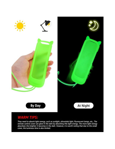 Funda de Silicona para Control Remoto Roku OneBom - Brilla en la Oscuridad