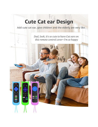 Funda de Silicona para Control Remoto Roku OneBom - Brilla en la Oscuridad