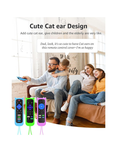 Funda de Silicona para Control Remoto Roku OneBom - Brilla en la Oscuridad