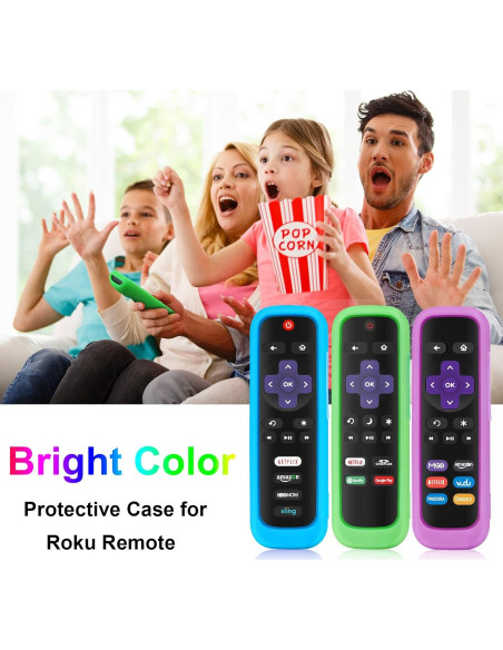Funda de Silicona para Control Remoto Roku - Azul y Púrpura
