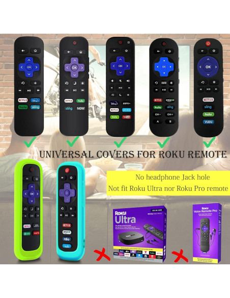 Funda de Silicona para Control Remoto Roku - Azul y Púrpura