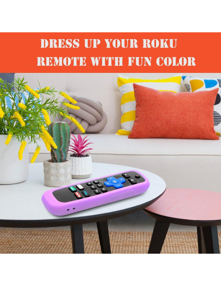 Funda de Silicona para Control Remoto Roku - Verde Cielo Púrpura