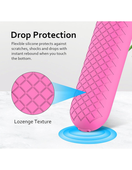 Funda de Silicona LEFXMOPHY para Control Remoto Google TV 4K Rosa