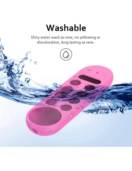 Funda de Silicona LEFXMOPHY para Control Remoto Google TV 4K Rosa