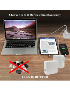 Cargador Rápido USB C 65W Acceron 3 Puertos con Enchufe Plegable 2