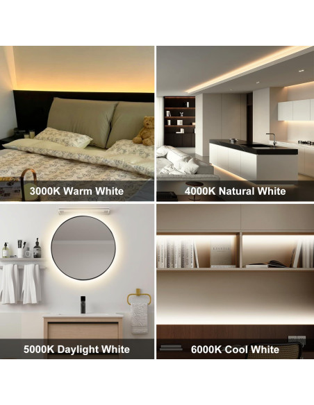 Tira de luz LED COB Pandery 3m CCT 2700K-6500K control APP Tira de luz LED COB Pandery 3m CCT 2700K-6500K control APP