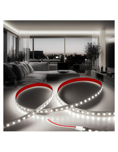 Tira LED 5m VOEWT 12V 6000K 600 LEDs Ultra Brillantes