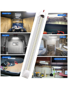 Barra de Luz Interior LED 12V RVZONE 108 LEDs 1600LM 6W 4Pack 2