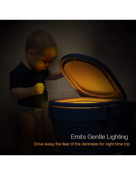 Luz Nocturna para Inodoro Witshine con Sensor de Movimiento, 16 Colores, Paquete de 3 Luz Nocturna para Inodoro Witshine con Sensor de Movimiento, 16 Colores, Paquete de 3