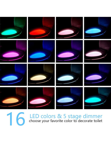 Luz Nocturna LED Recargable Aomofun para Inodoro con Sensor