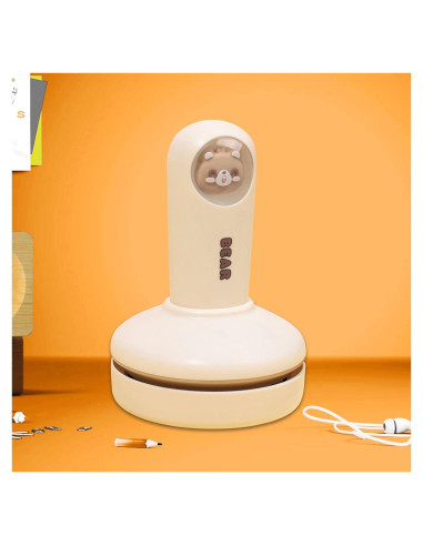 Mini Aspiradora de Escritorio HPYDIY Blanca Recargable USB 1200mAh