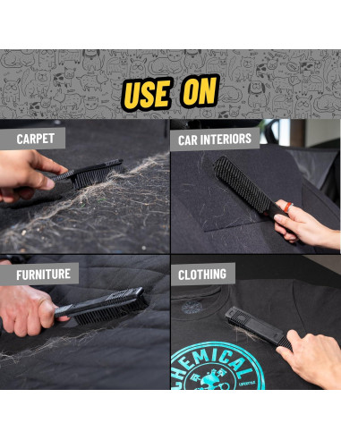 Cepillo Eliminador de Pelo de Mascotas Chemical Guys ACC_S06 - Negro