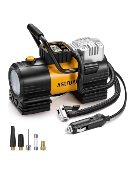 Compresor de Aire Portátil AstroAI ACZ1YE 12V 90W Inflador Neumáticos