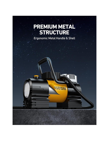 Compresor de Aire Portátil AstroAI ACZ1YE 12V 90W Inflador Neumáticos