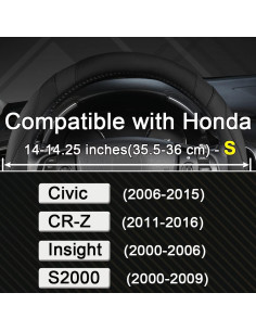 Cubierta de Volante West Llama para Honda Civic, CR-Z, S2000 35.5-36 cm 2
