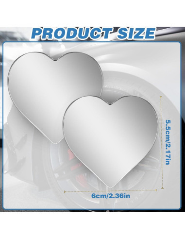Espejos de Punto Ciego HINGTAI Corazón 2 Pcs Ajustables