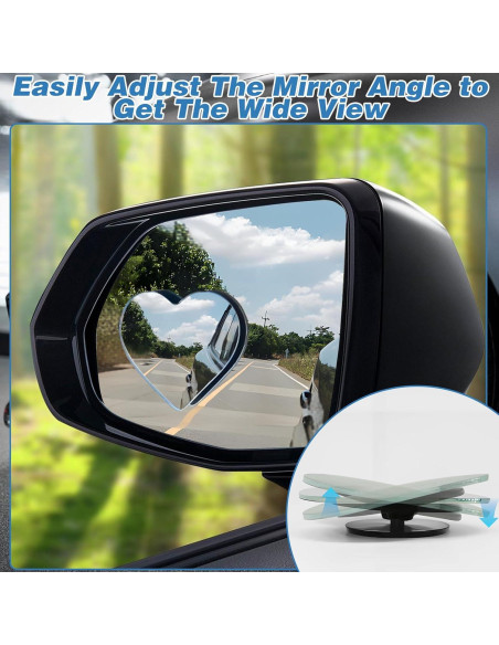 Espejos de Punto Ciego HINGTAI Corazón 2 Pcs Ajustables