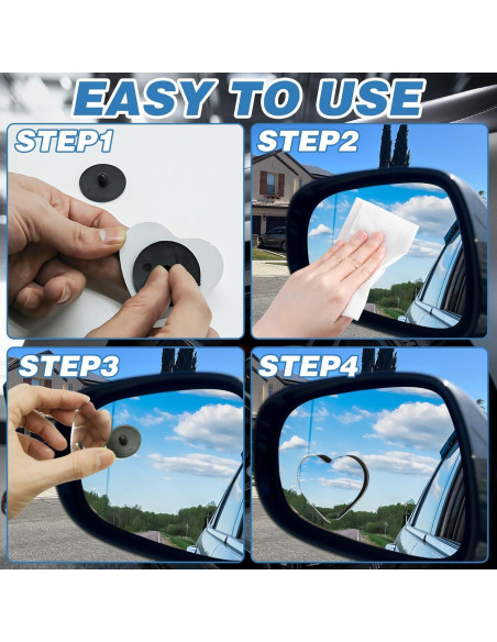 Espejos de Punto Ciego HINGTAI Corazón 2 Pcs Ajustables