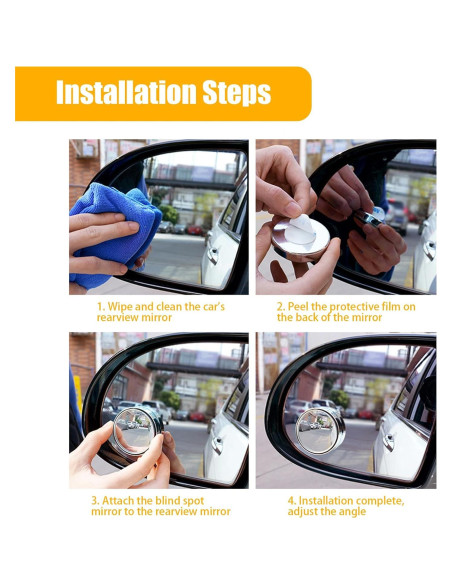 Espejos de Punto Ciego GKmow 2 PCS 5.5 cm Redondos Adhesivos