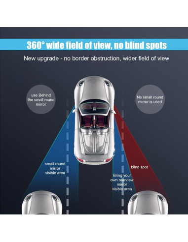Espejo Convexo de Punto Ciego GLSOWEE 2 Piezas 5.08 cm