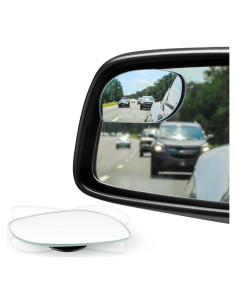 Espejos de Punto Ciego LivTee HD Convexos Ajustables - Paquete de 2
