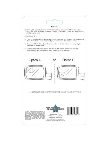Espejo de Punto Ciego WadeStar RM10 para Camiones Ram 2009-2018