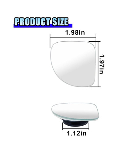 Espejo de Punto Ciego LHDOS Ajustable 5x5 cm Convexo