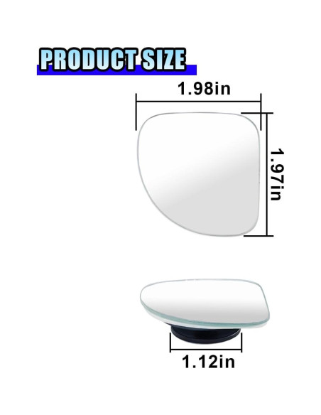 Espejo de Punto Ciego LHDOS Ajustable 5x5 cm Convexo