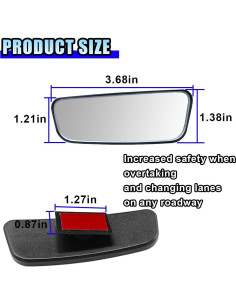 Espejo de Punto Ciego KITUREK Ajustable 9.34x3.51cm HD 2