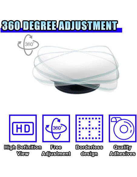 Espejo de Punto Ciego LHDOS Ajustable 5x5 cm Convexo